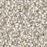 Miyuki seed beads 11/0 - Matted silver lined crystal 11-1F